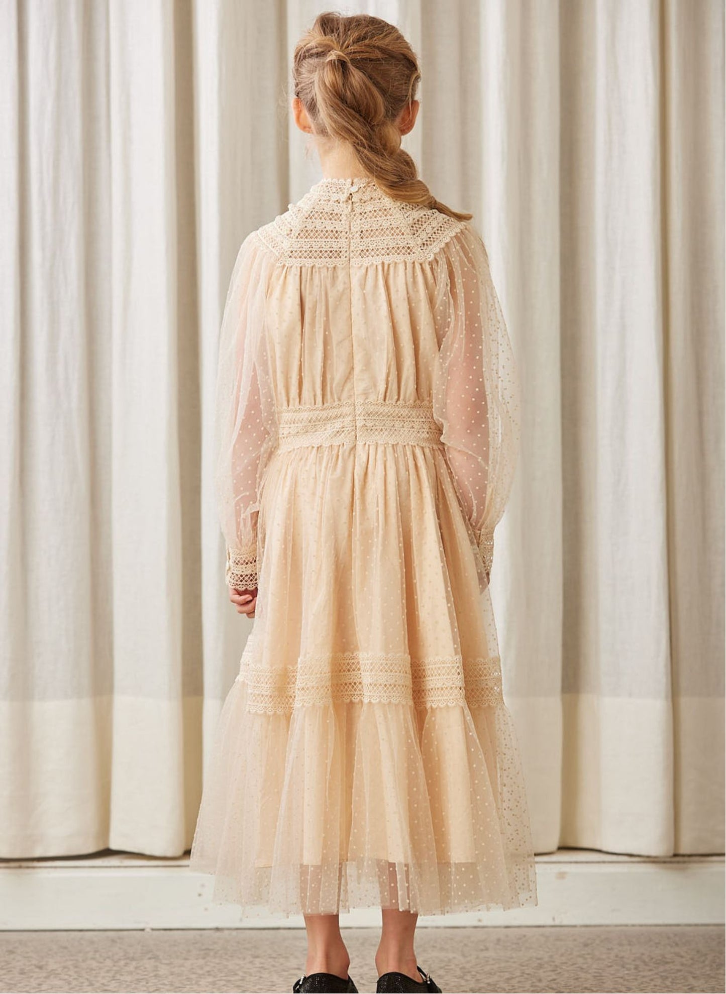 Petite Amalie Tulle Crochet Lace Dress