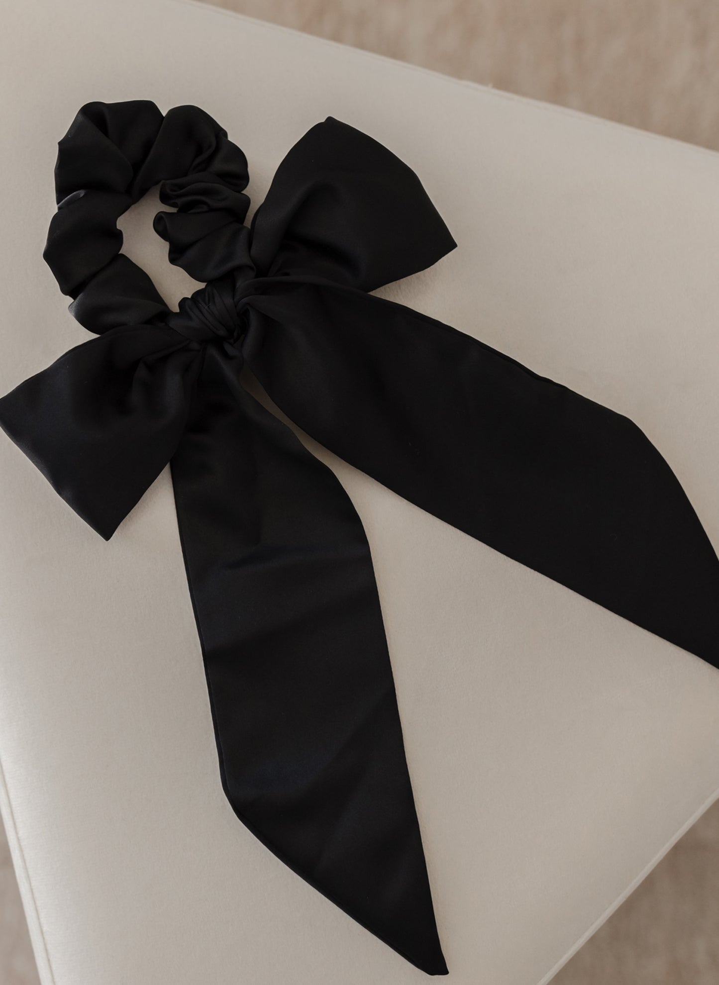 Petite Amalie Black Bow Scrunchie