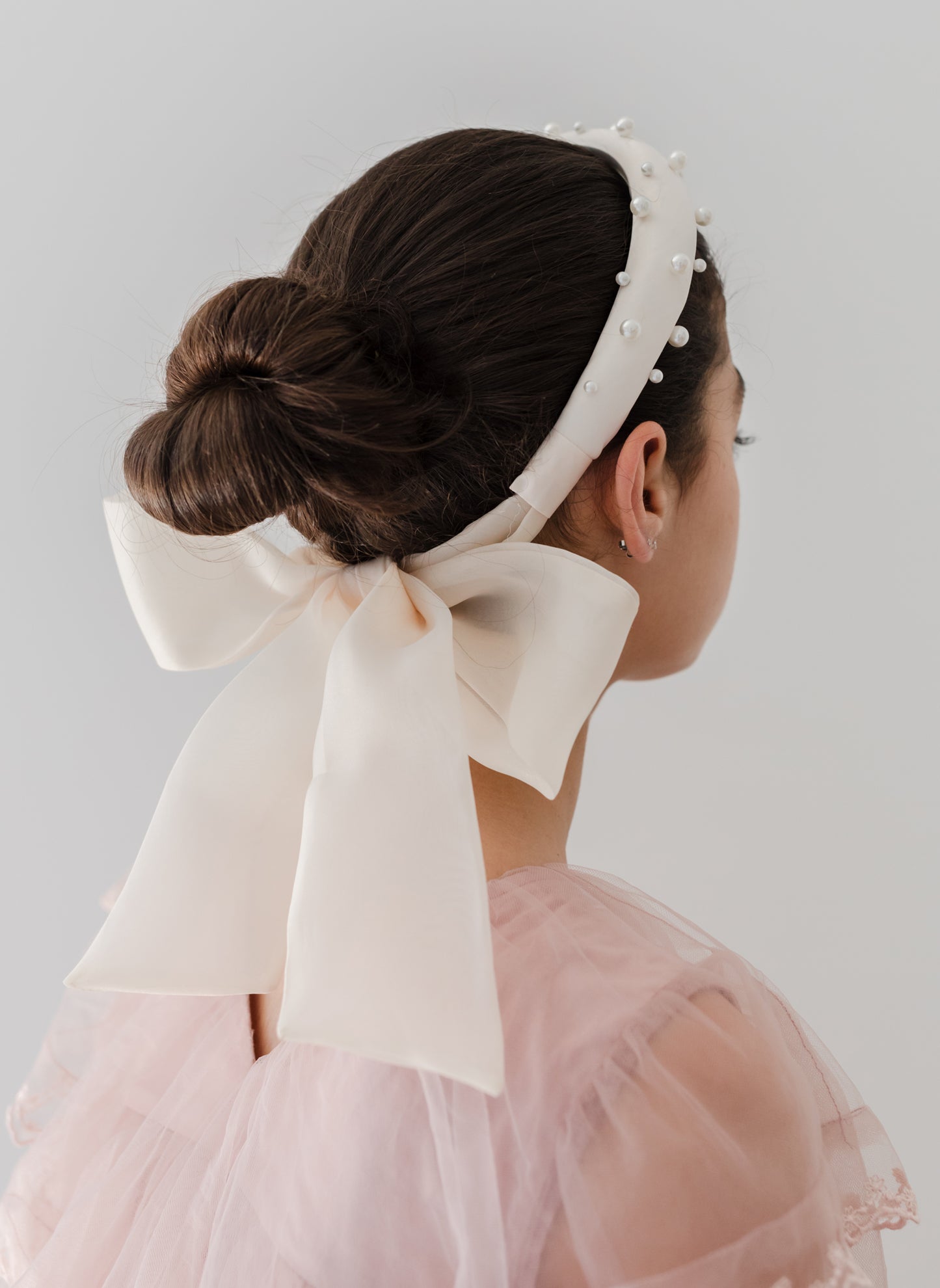 Petite Amalie Satin Pearl Headband