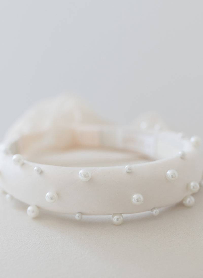 Petite Amalie Satin Pearl Headband