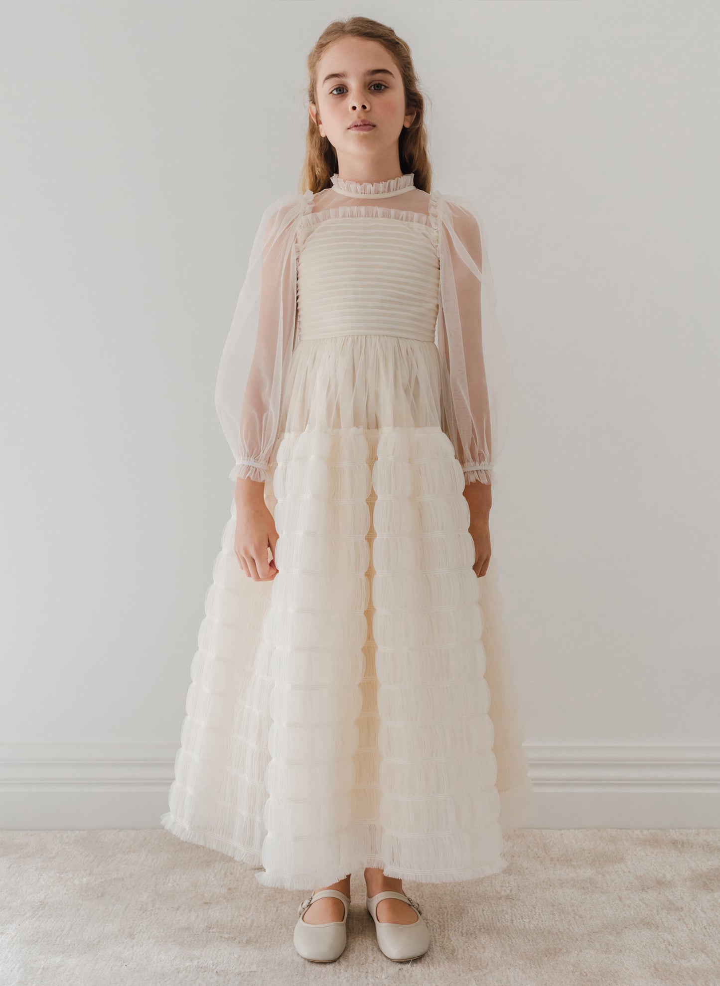 Petite Amalie Smocked Tulle Dress