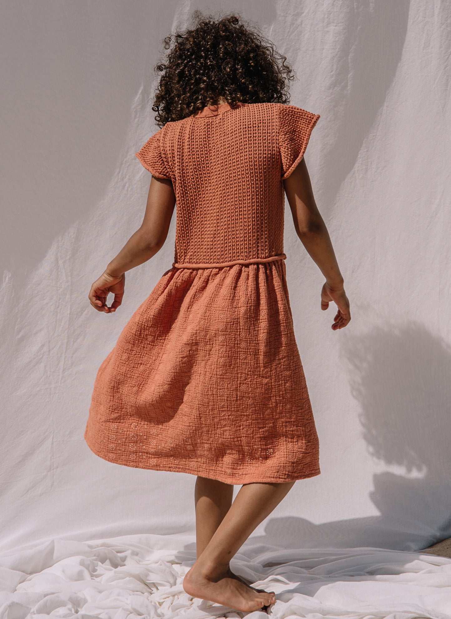 Buho Knit Embroidery Combi Dress