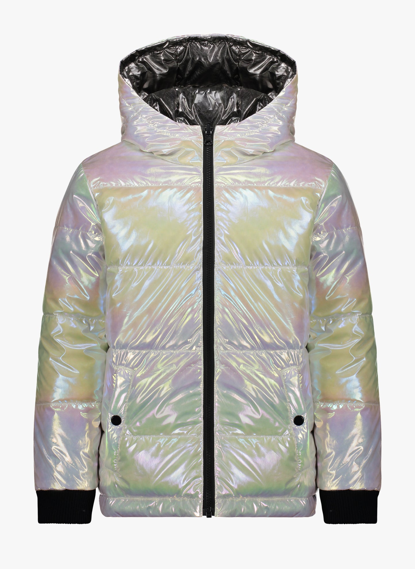 Vierra Rose Jusuf Reversible Jacket in Pearl Iridescent/Metallic Grey